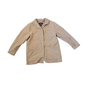 Fuda‎ New York Womens Brown Suede Coat Size L Button Front